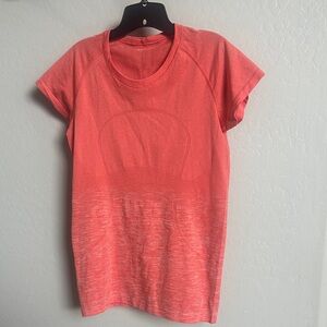 Lululemon Athletica Vibrant Coral Short Sleeve Tee